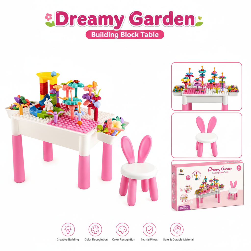 Dreamy Garden Building Block Table