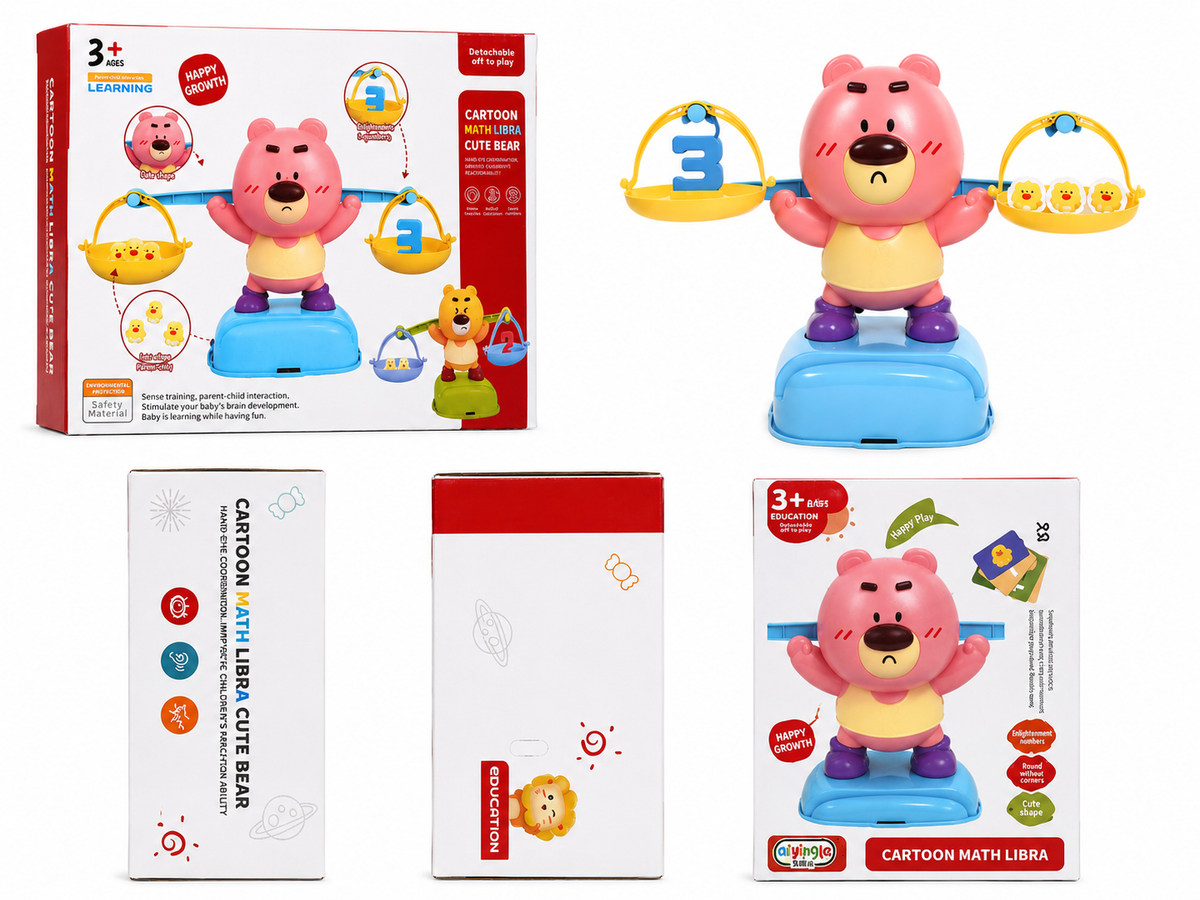 Cartoon Math Libra Cute Bear