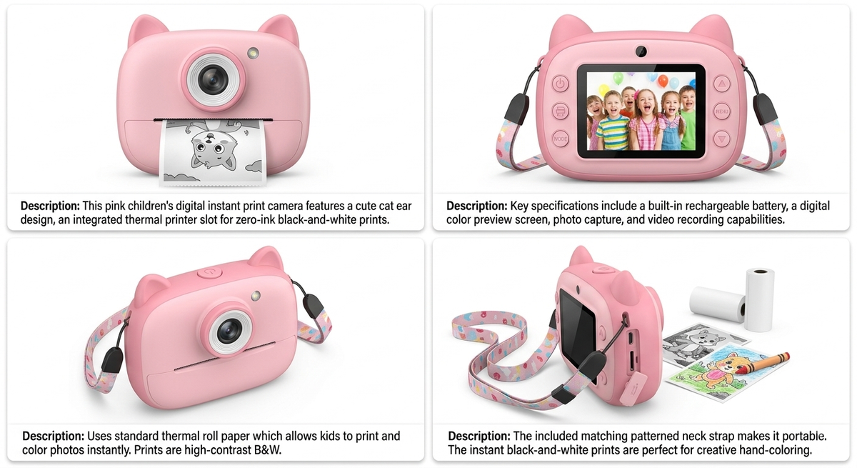 Kids Instant Print Camera