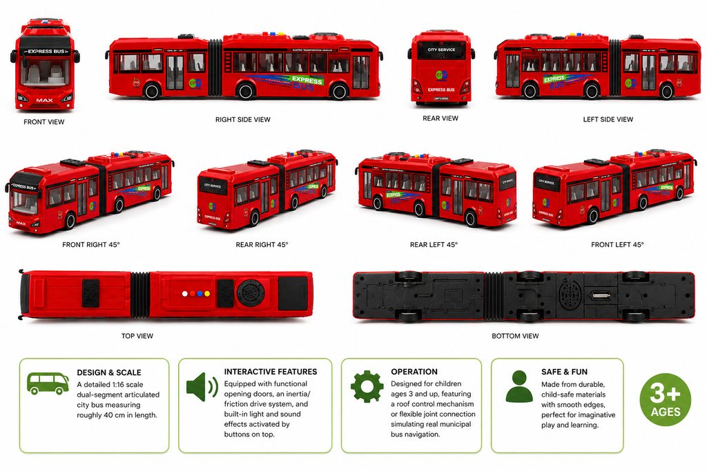 Traffic Bus Toy