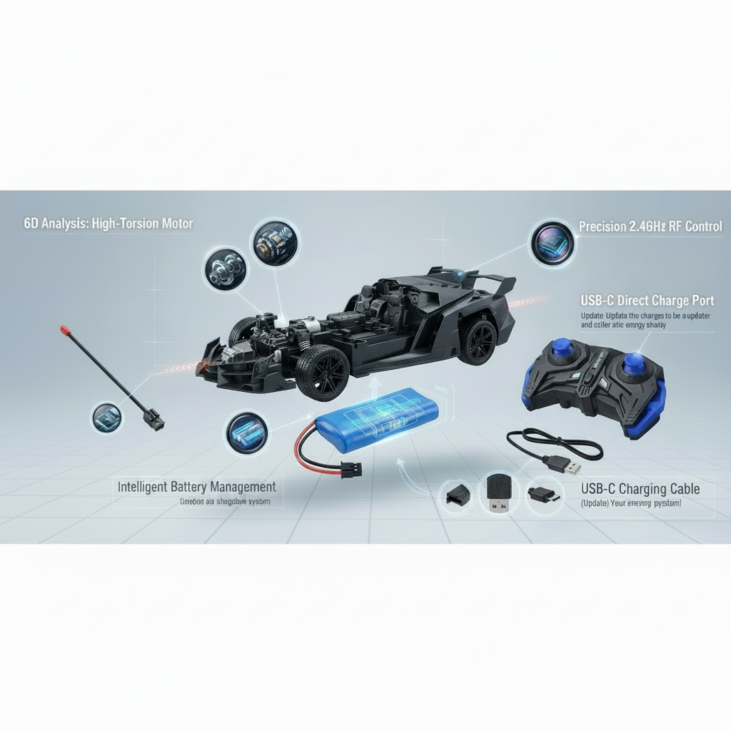 Luxury Blue RC Sports Car